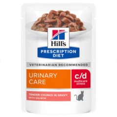 HILL'S GATTO UMIDO URINARY CARE C/D MULTICARE STRESS SALMONE 85GR
