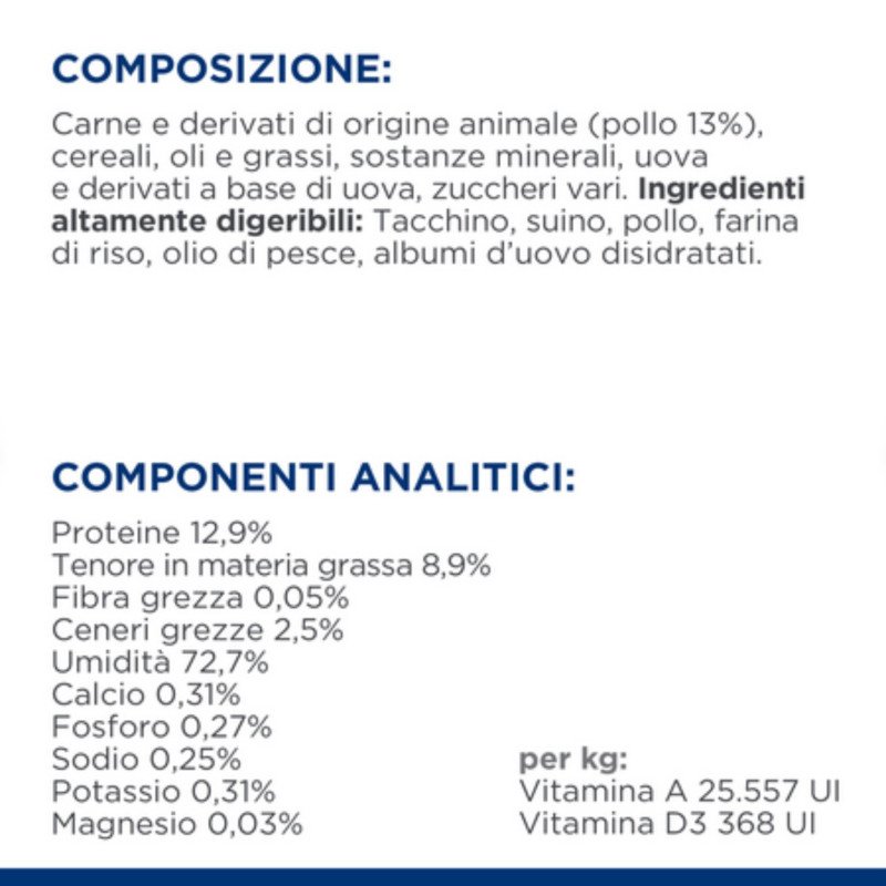 HILL'S CANE E GATTO UMIDO URGENT CARE A/D POLLO 200GR