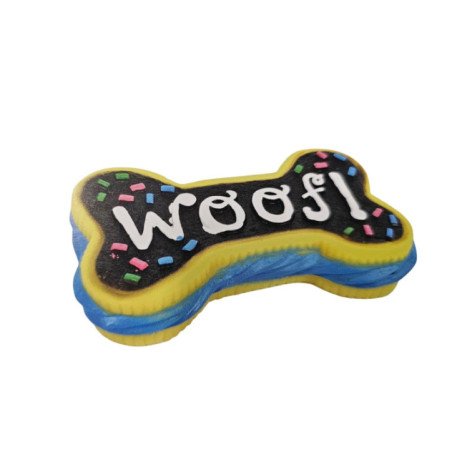 LEOPET GIOCO BISCOTTO IN VINILE CON SRITTA WOLF 13.7X8CM