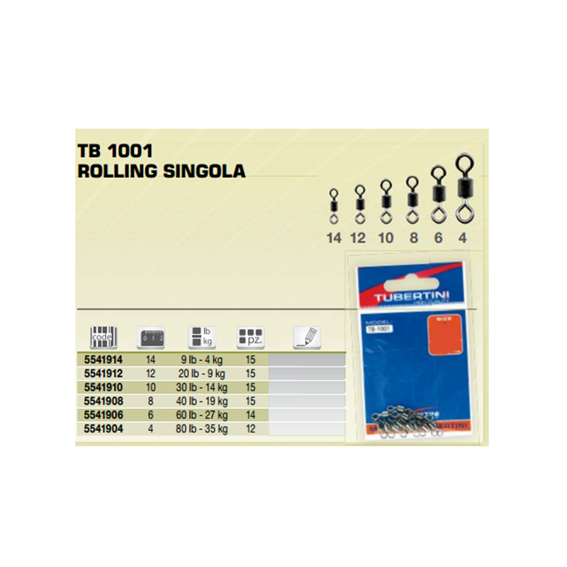 TUBERTINI GIRELLE TB-1001 ROLLING SINGOLA