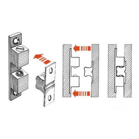 OSCULATI CRICCHETTO FERMAPORTE IN OTTONE NICHELATO