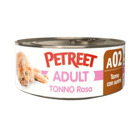 PETREET TONNO ROSA ADULT A02 TONNO E SURIMI 70GR