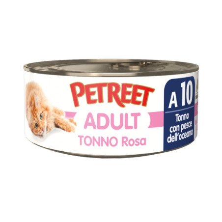 PETREET TONNO ROSA ADULT A10 TONNO E PESCE DELL'OCEANO 70GR