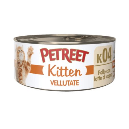 PETREET KITTEN VELLUTATE K04 POLLO CON LATTE DI CAPRA 60GR