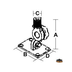 TREM BASE NYLON DOPPIO SNODO PER ANTENNA VHF