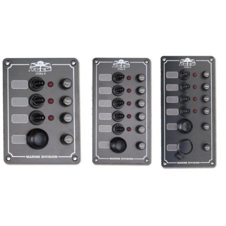 TREM PANNELLI ELETTRICI CON INTERRUTTORI STAGNI E SPIE