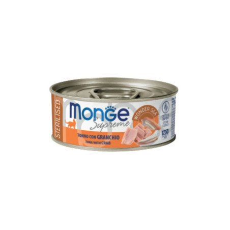 MONGE SUPREME STERILISED TONNO CON GRANCHIO 80GR