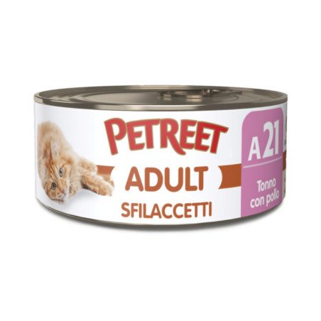 PETREET SFILACCETTI ADULT A21 TONNO CON POLLO 70GR