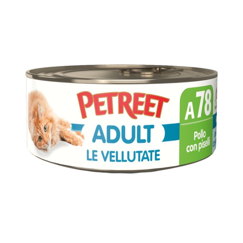 PETREET VELLUTATE ADULT A78 POLLO CON PISELLI 70GR