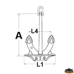 TREM ANCORA HALL PER FONDALE SABBIOSO IN GHISA