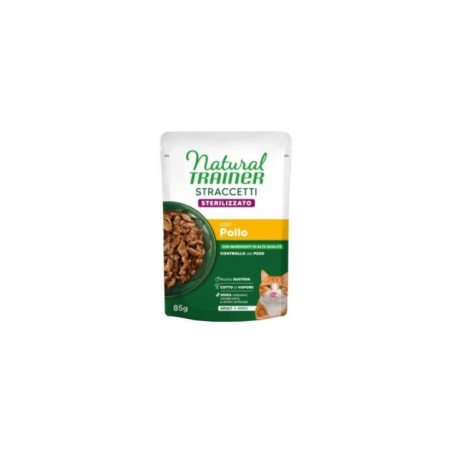 NATURAL TRAINER STERILISED STRACCETTI GATTO POLLO 85GR