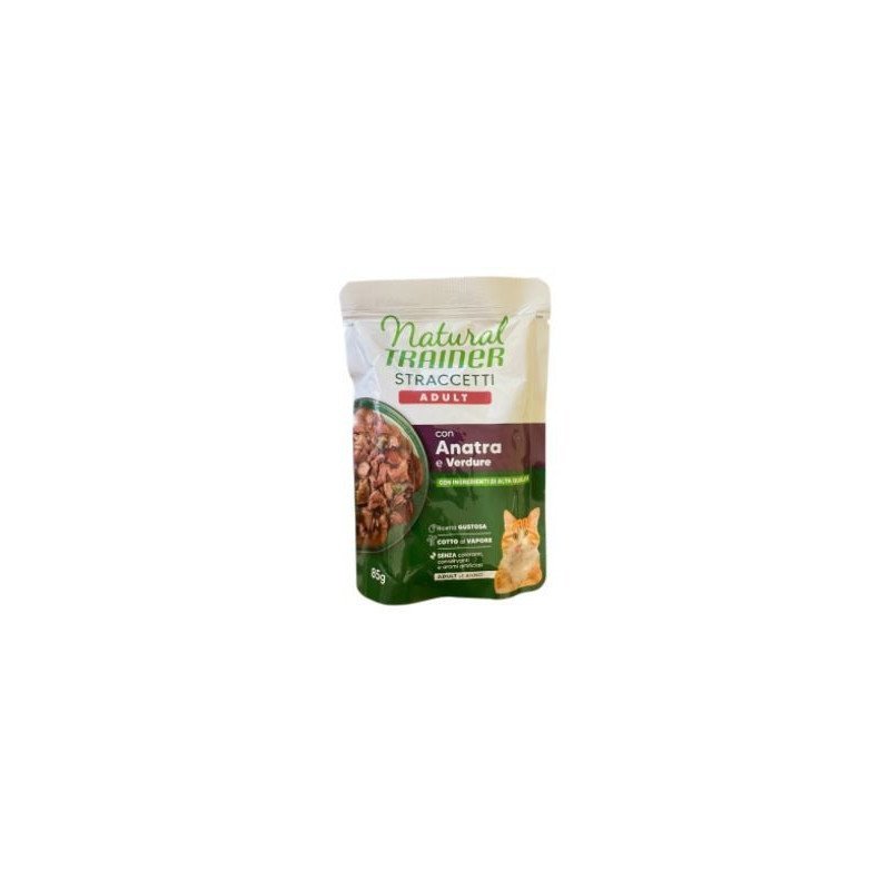 NATURAL TRAINER STRACCETTI GATTO ANATRA VERDURE 85GR