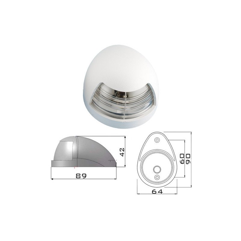 TREM FANALI 12V BIANCO ANTARES 135°