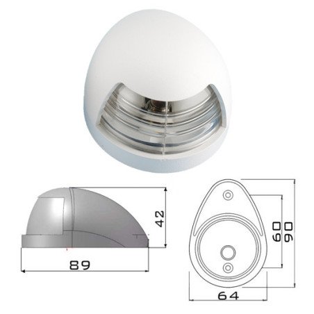 TREM FANALI 12V BIANCO ANTARES 135°