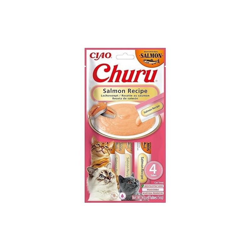 CHURU STICK SNACK GATTO AL SALMONE 4 STICK