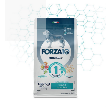 FORZA10 MEDIUM ADULT MONODIET PESCE 11-35KG