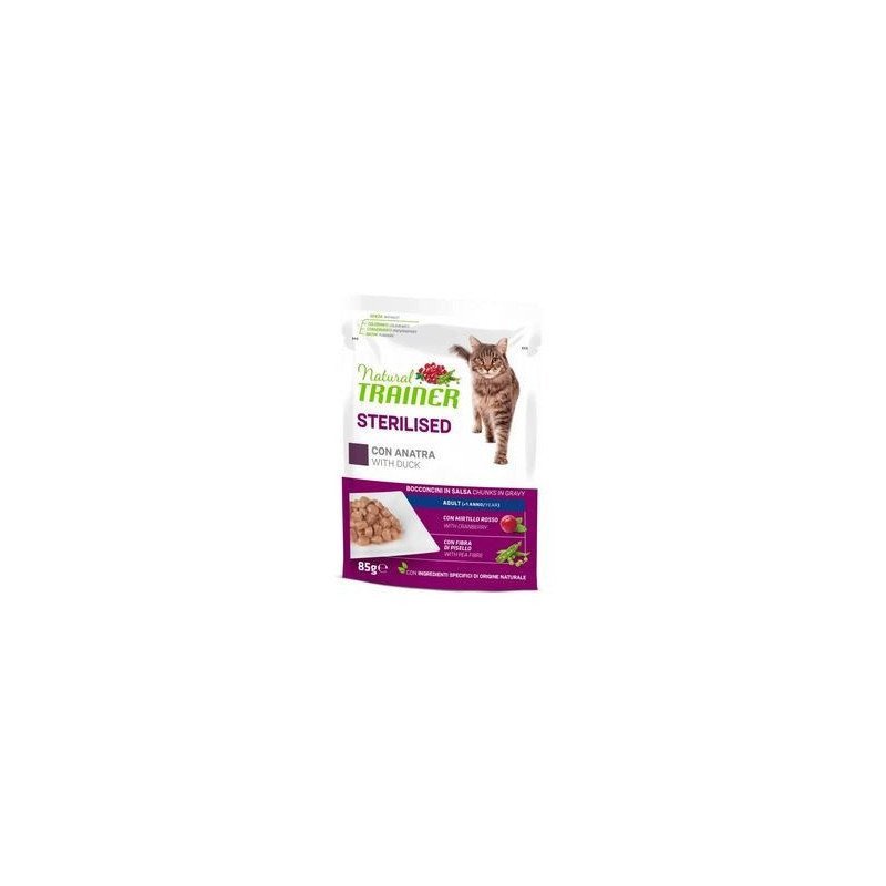 NATURAL TRAINER ADULT GATTO STERILISED AL ANATRA 85GR
