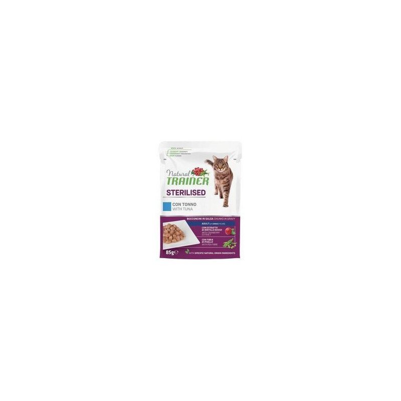 NATURAL TRAINER ADULT GATTO STERILISED AL TONNO 85GR
