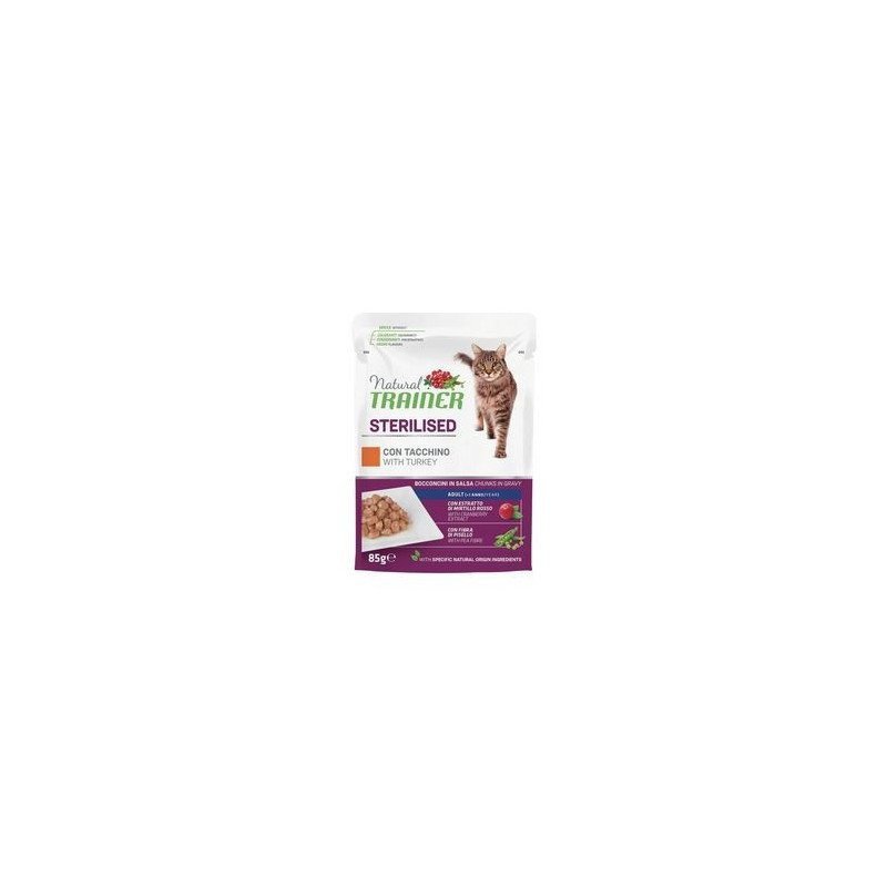 NATURAL TRAINER ADULT GATTO STERILISED AL TACCHINO 85GR
