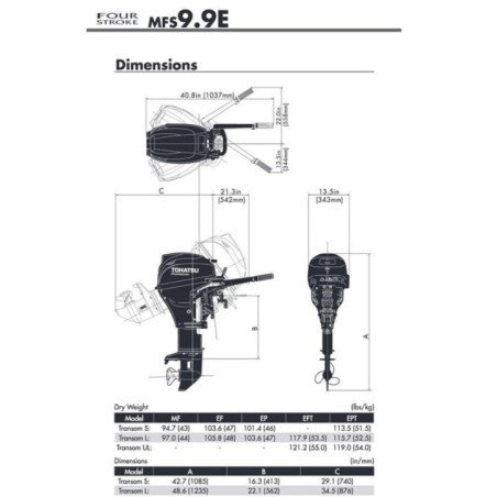 TOHATSU FUORIBORDO 4 TEMPI 9.8HP 7 ANNI DI GARANZIA