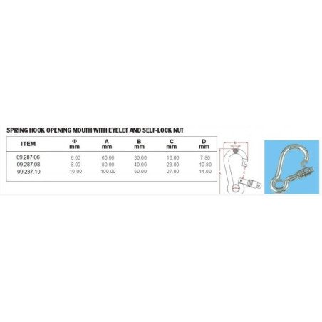 OSCULATI MOSCHETTONE APERTURA ESTERNA IN INOX