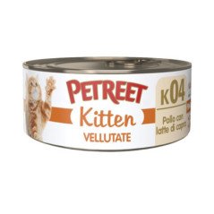 PETREET KITTEN VELLUTATE K04 POLLO CON LATTE DI CAPRA 60GR
