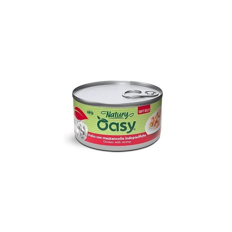 OASY GATTO POLLO CON MAZZANCOLLE NATURY SOFT JELLY HFQ 85GR