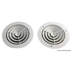 OSCULATI GRIGLIA CONCENTRICA CON 3 VITI IN ABS BIANCO