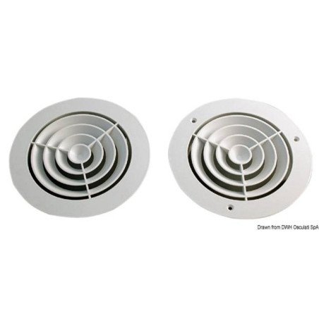 OSCULATI GRIGLIA CONCENTRICA CON 3 VITI IN ABS BIANCO