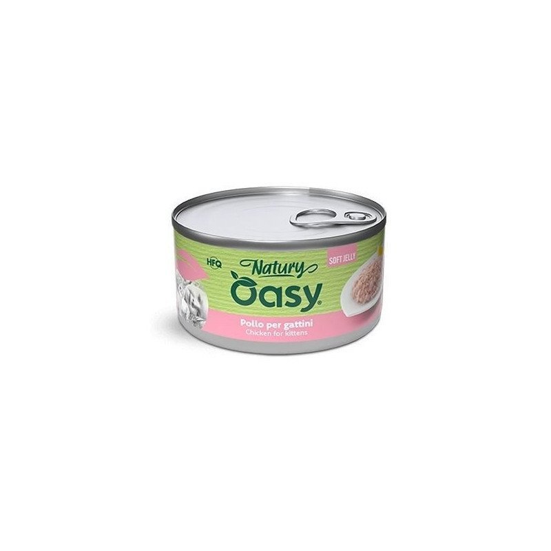 OASY GATTO POLLO PER GATTINI NATURY SOFT JELLY HFQ 85GR