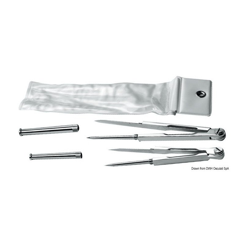 OSCULATI COMPASSO IN OTTONE CROMATO 140MM