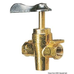OSCULATI RUBINETTO CARBURANTE A 3 VIE DA 1/4"