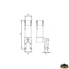 TREM PORTACANNE REGOLABILE PER BATTAGLIOLA INOX