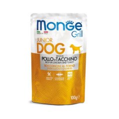 MONGE GRILL CANE JUNIOR POLLO E TACCHINO 100GR