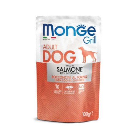 MONGE GRILL CANE ADULT SALMONE 100GR