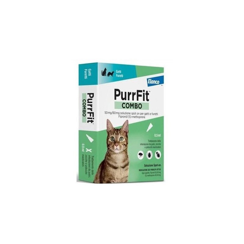 ELANCO PURRFIT COMBO PIPETTE ANTIPARASSITARIE PER GATTI