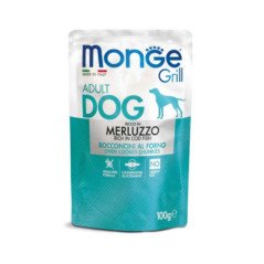 MONGE GRILL CANE ADULT MERLUZZO 100GR