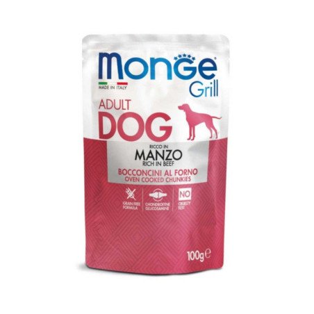 MONGE GRILL CANE ADULT MANZO 100GR