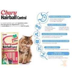 CHURU STICK CREMOSI AL POLLO HAIRBALL CONTROL 4 STICK