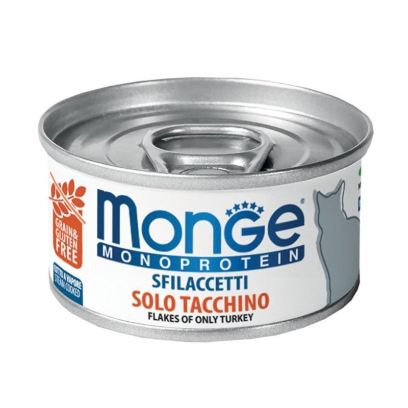 MONGE MONOPROTEIN SFILACCETTI TACCHINO 80GR