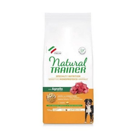 NATURAL TRAINER ADULT MEDIUM E MAXI CON AGNELLO E CEREALI