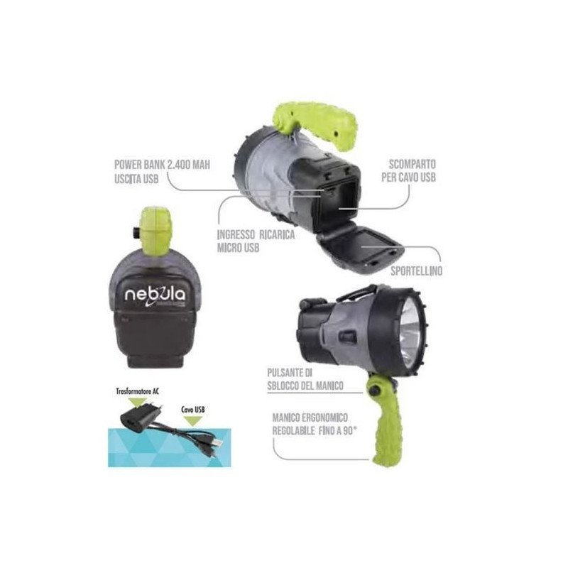 CFG TORCIA NEBULA RICARICABILE 450 LUMEN 5W