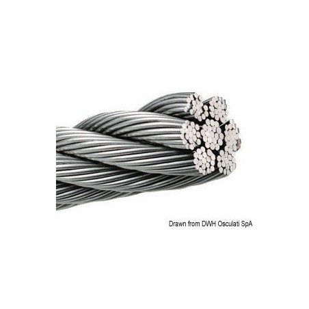 OSCULATI CAVO DA 1,5MM IN ACCIAIO INOX AISI 316 A 133 FILI