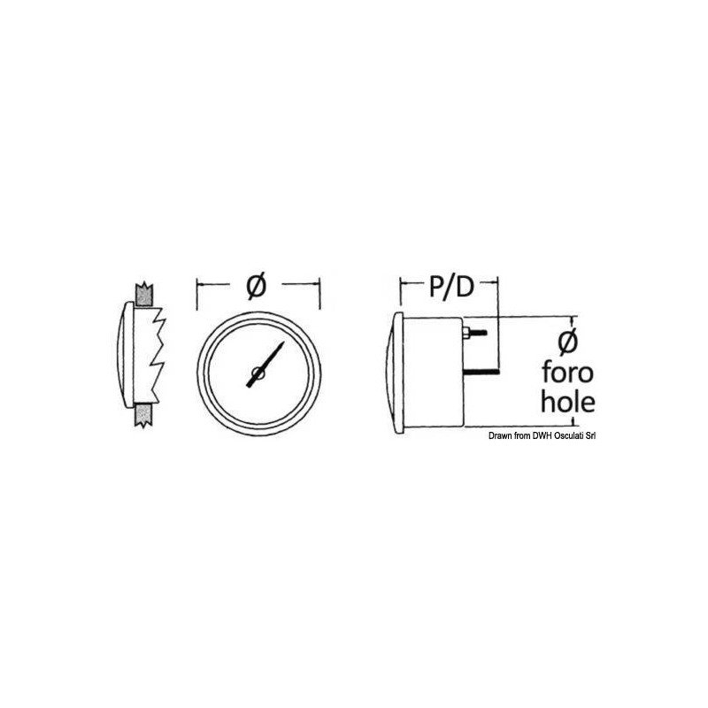 OSCULATI CONTAGIRI 2/4 TEMPI 12 V BIANCO CON CONTAORE
