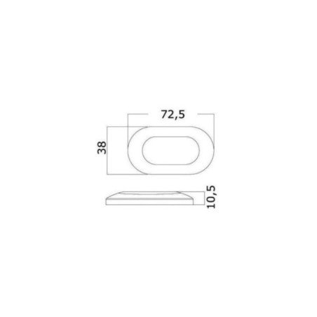 OSCULATI LUCE DI CORTESIA OVALE A 6 LED BIANCHI