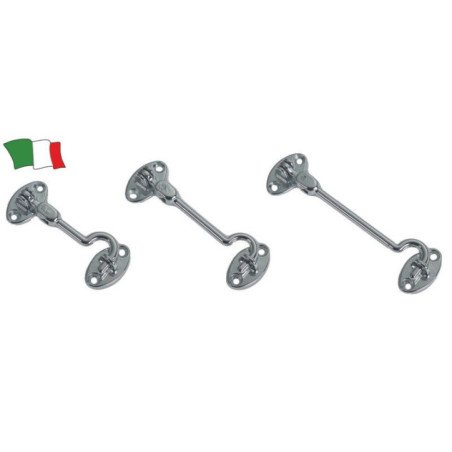 GFN GANCIO FERMAPORTA OTTONE CROMATO 60mm