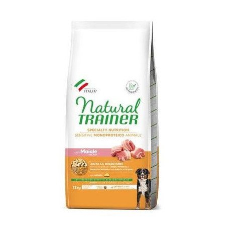NATURAL TRAINER SENSITIVE ADULT MAXI CON MAIALE E CEREALI