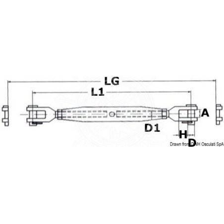 OSCULATI TENDITORE TORNITO ALLA BARRA