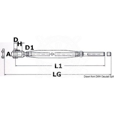 OSCULATI TENDITORE CON FORCELLA FISSA E TERMINALE A PRESSARE