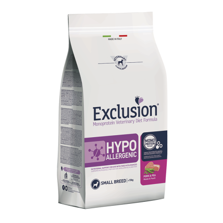EXCLUSION DIET HYPOALLERGENIC MAIALE E PISELLI SMALL BREED